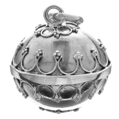 1 1/4" 925 Sterling Silver Round us Pendant