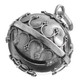 1 1/4" 925 Sterling Silver Round us Pendant