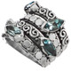 1" Wide Band Marquise Blue Topaz 925 Sterling Silver Ring