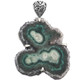 925 Silver Crystal Stalactite Druzy Drusy Sterling Pendant, 2"
