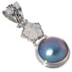 925 Silver Blue Mabe Pearl Mother Of Pearl Shell Pendant
