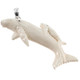 2 3/4" 925 Silver Bison Bone Carving us Blue Pendant