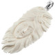 925 Silver Bison Bone Carving Totem Eagle Goddess Pendant