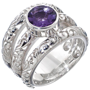 925 Sterling Silver Amethyst us 6 Ring