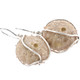 11/16" 925 Silver Sea Urchin Fossil French Wires Earrings