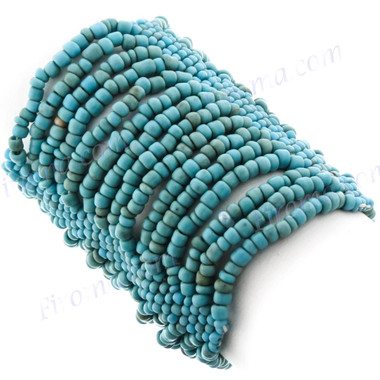 Seed Beads 7" Turquoise Bracelet