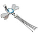 1 5/8" 925 Sterling Silver Swiss Blue Topaz Fire Fly Pendant