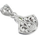 1" DAINTY SPARKLING BALI SCROLL IN PERIDOT AND CZ 925 STERLING SILVER pendant