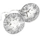 1 1/8" MOTHER OF PEARL FLOWER AMETHYST FILIGREE 925 STERLING SILVER earrings