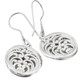 13/16" MOON MOONFACE BISON BONE CZ SCROLL FILIGREE 925 STERLING SILVER earrings