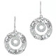 1" SPARKLING HANDMADE SCROLL FILIGREE CZ 925 STERLING SILVER HOOP earrings