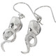 1" SPARKLING HANDMADE COBRA SNAKE CZ 925 STERLING SILVER HOOP earrings
