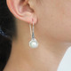 1 1/8" WHITE MABE PEARL 925 STERLING SILVER SCROLL FILIGREE DROP earrings
