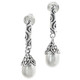 FILIGREE WHITE FRESHWATER PEARL 925 STERLING SILVER HUGGIES STUD earrings