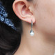 FILIGREE WHITE FRESHWATER PEARL 925 STERLING SILVER HUGGIES STUD earrings