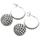 1 1/4" HANDMADE GRANULATED BALL 925 STERLING SILVER HUGGIES STUD earrings