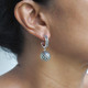 1 1/4" HANDMADE GRANULATED BALL 925 STERLING SILVER HUGGIES STUD earrings