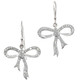 3/4" SPARKLING HANDMADE BOW TIE CZ 925 STERLING SILVER HOOP earrings