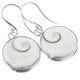 5/8" COOL ROUND CONE SHELL SHIWA EYE 925 STERLING SILVER earrings