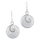 5/8" COOL ROUND CONE SHELL SHIWA EYE 925 STERLING SILVER earrings