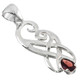 1 1/2" Pear Red Garnet Filigree 925 Sterling Silver Pendant