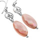 SALE! 1 1/4"  PINK LILAC  MOTHER OF PEARL SHELL 925 STERLING SILVER earrings