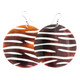 SALE! 2" DARK BROWN WAVE PATTERN GENUINE NATURAL PEN SHELL earrings