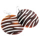 SALE! 2" DARK BROWN WAVE PATTERN GENUINE NATURAL PEN SHELL earrings