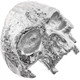 Polished Masonic Jawless Large Skull Motorcycle Biker 925 Sterling Silver Ring
