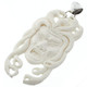 3 3/8" HANDCRAFTED GREEK MYTH MEDUSA SNAKE BISON BONE STERLING SILVER pendant