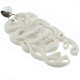 3 3/8" HANDCRAFTED GREEK MYTH MEDUSA SNAKE BISON BONE STERLING SILVER pendant