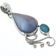 1 5/8" PEAR BLUE MABE CULTURED PEARL AUSTRALIAN OPAL 925 STERLING SILVER pendant