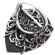 Cutlured Mabe Pearl In Shell Pear Filigree 925 Sterling Silver Cocktail Ring