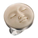 Moon Face Bison Bone 925 Sterling Silver Adj Sz 6 Ring