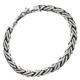 Mens Wide 10mm Double Braid Bali Handmade 925 Sterling Silver Bracelet
