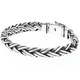 Mens Wide 10mm Double Braid Bali Handmade 925 Sterling Silver Bracelet