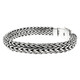 Mens Wide 10mm Tire Track Weave Bali Handmade 925 Sterling Silver Bracelet