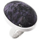 Stunning Russian Charoite 925 Sterling Silver Adj Sz 6 Ring