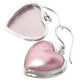 9/16" PINK HEART MABE PEARL 925 STERLING SILVER FISH-HOOK earrings