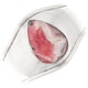 1 3/4" Wide Rhodochrosite 925 Sterling Silver Cuff Bracelet, 7-7.5"