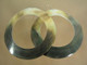 1 9/16" Square Gold Mother Of Pearl Shell Earrings