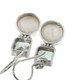 1" WHITE MABE PEARL GREEN AMETHYST PRASIOLITE 925 STERLING SILVER DROP earrings