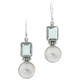 1" WHITE MABE PEARL GREEN AMETHYST PRASIOLITE 925 STERLING SILVER DROP earrings