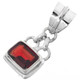 1" 2.5ct Red Garnet 925 Sterling Silver Pendant