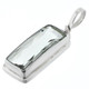 1 1/4" CHECKERBOARD PRASiOLITE GREEN AMETHYST 925 STERLING SILVER DROP pendant