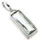 1 1/4" CHECKERBOARD PRASiOLITE GREEN AMETHYST 925 STERLING SILVER DROP pendant