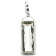 1 1/4" CHECKERBOARD PRASiOLITE GREEN AMETHYST 925 STERLING SILVER DROP pendant