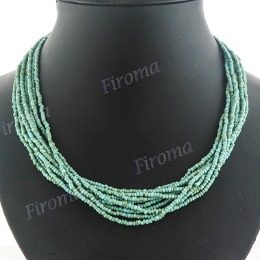 Seed Beads 19" Turquoise Necklace