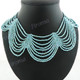 Seed Beads 17" Turquoise Necklace