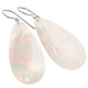 2" TEARDROP WHITE OYSTER MOTHER OF PEARL SHELL 925 STERLING SILVER earrings